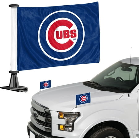 - Chicago Cubs Auto Ambassador Flag Set - No Size