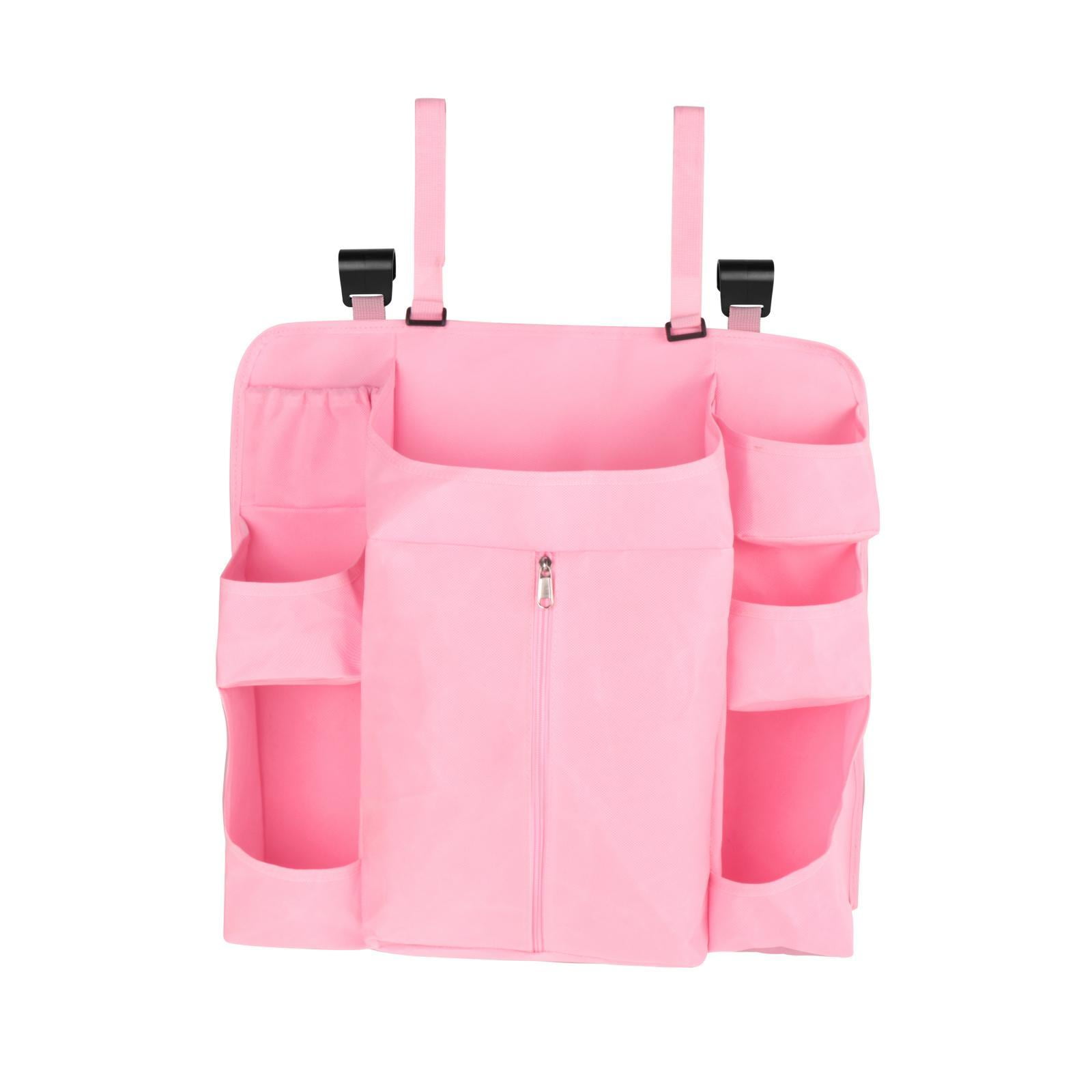 LeeQinersw Hanging Diaper Organizer Portable Nursery Organizer for Newborn Bedroom Baby Pink
