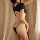 thumbnail image 3 of Gibobby Lencería sexy para mujer Día de San Valentín Lencería de mujer Body de encaje sexy Deep V Lace(Negro, Talla única), 3 of 5