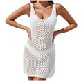 thumbnail image 1 of FAIWAD Robe au Crochet pour Femme, Ajourée, Sans Manches, à Bretelles, Robe Ample, Sortie, Sortie de Plage, Robe de Plage, 1 of 6