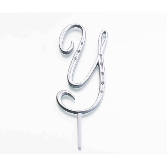 Silver Rhinestone Monogram, Lrg A