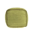 thumbnail image 6 of LR Home Square Yellow Braided Cotton and Jute Pouf Ottoman, 18" H x 18" W, 6 of 6