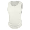 thumbnail image 4 of POIUYTR Men Summer Workout Tank Tops Casual Crewneck Solid Color Sleeveless Shirts Gym Loose Undershirt, 4 of 6