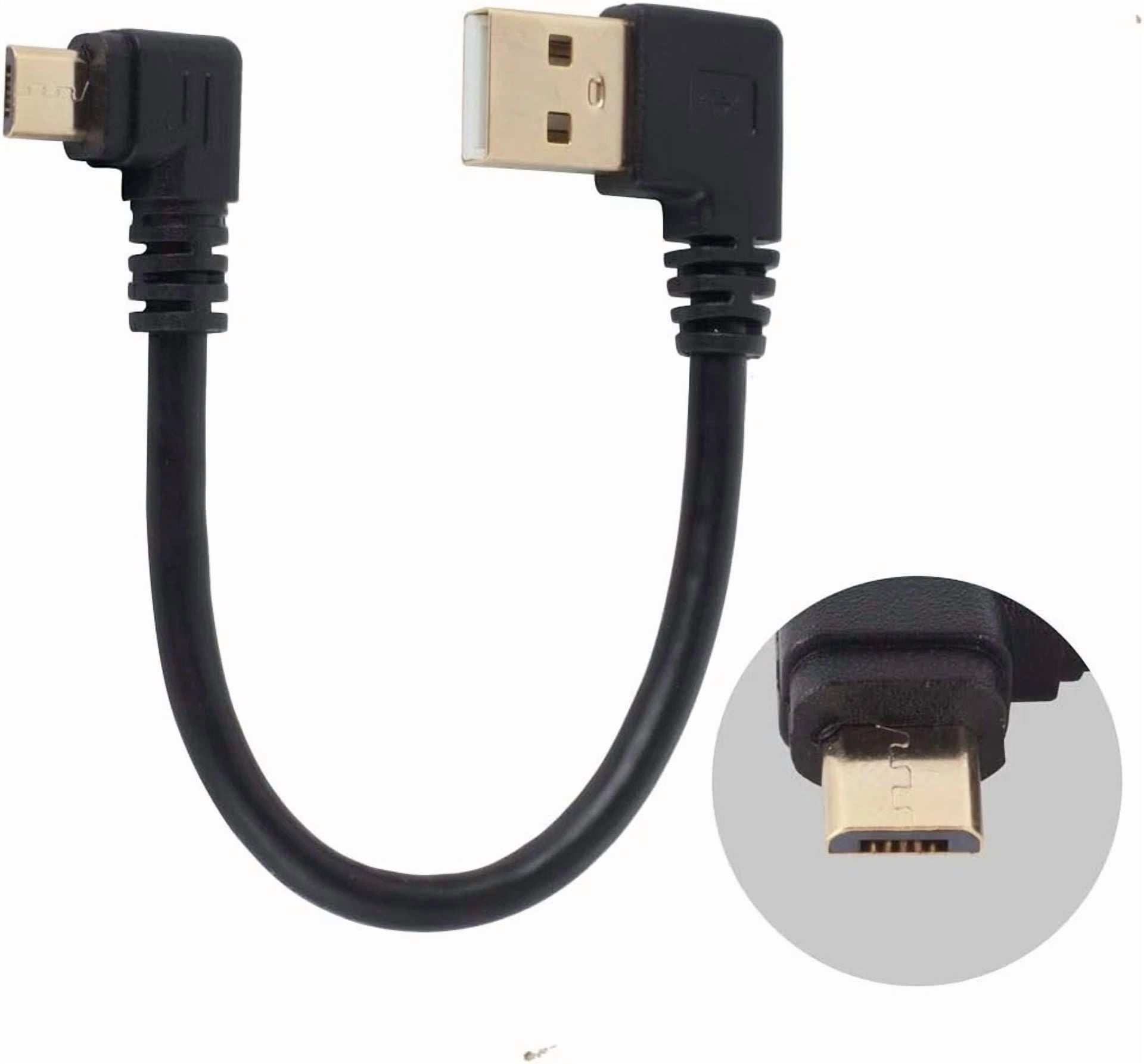 BUTTERFLY- Right Angle Micro Usb Cable Short To Charging 90 Micro 5P
