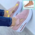 thumbnail image 4 of Women's Orthopedic Shoes,Casual Breathable Mesh Flat Sneakers,Round Toe Thick Heel Buckle Hook Loop Work Shoes, 4 of 9
