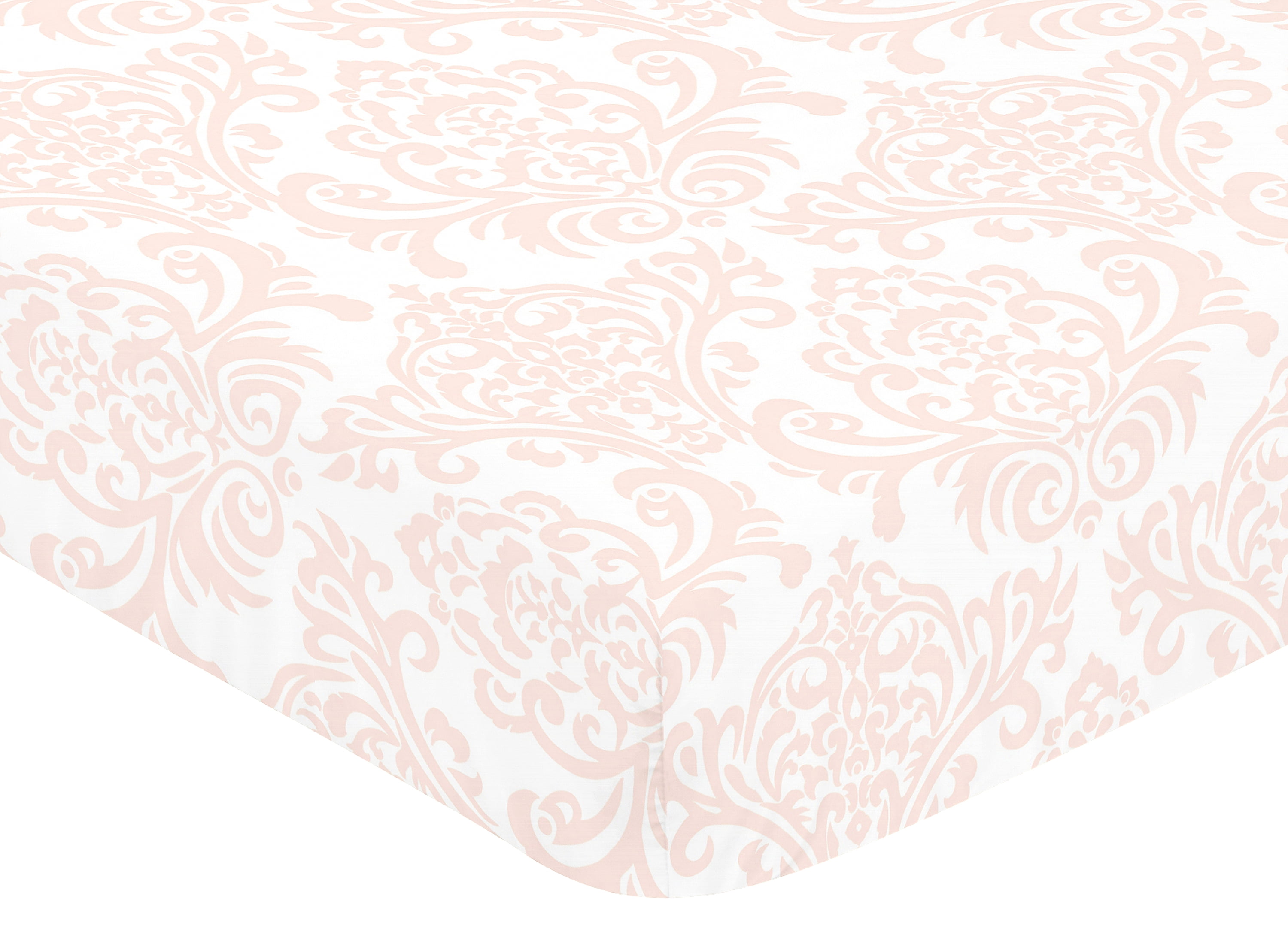 Sweet Jojo Designs Amelia Pink and White Fitted Crib Sheet