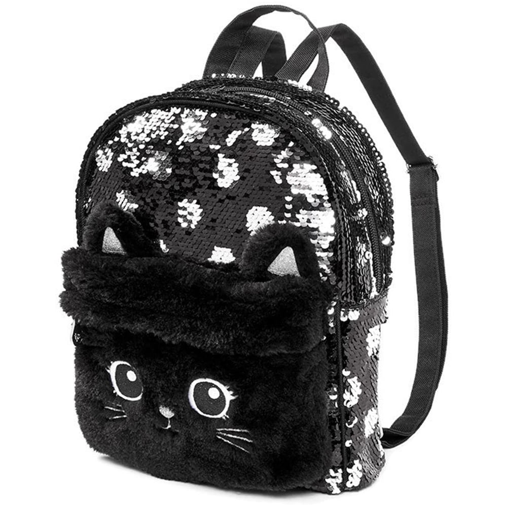 Justice Stores - Black Cat Flip Sequin Mini Backpack - www.semadata.org - www.semadata.org