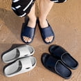 thumbnail image 3 of Men Shower Bathroom Slippers Open Toe Home Slides Non-Slip Pool Water Shoes, 3 of 8