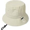 thumbnail image 4 of CoCopeaunts Summer Bucket Hat for Women Drawstring Adjustable Chin Strap Unisex Casual Simple Plain Street Fisherman Hat for Men, 4 of 8
