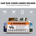 thumbnail image 5 of 2Pcs Car Sun Visor Mount Cards Clip Organizer Car Plastic Cards Holder Supplies, 5 of 8