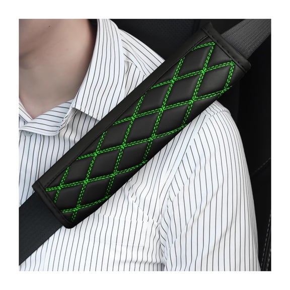 Car Seat Belt Pads, 2PCS Leather Seatbelt Covers Protect Your Neck and Shoulder & More Comfortable Driving, Harness Pad for All Car and Backpack Strap, Car Interior Accessories