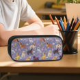 thumbnail image 6 of Tutolipy Golden Retriever School Backpack Set with Lunch Bag Pencil Case 3 Pcs Floral Printed Backpack and Lunch Box Set for Boys Girls Lightweight Schoolbag Bookbag Set, Purple, 6 of 7
