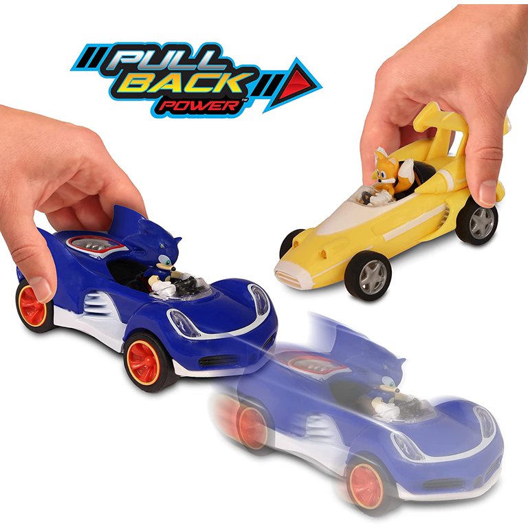 NKOK Official Sonic The Hedgehog Movie Toys, Sega Racing Pull Back Speed  Racer