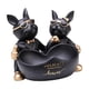 thumbnail image 2 of Escultura de almacenamiento para pareja, centro de mesa, regalo para amantes de los perros, figura de animal para Negro, 2 of 9