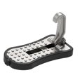 thumbnail image 1 of Riwesomey Pedal de puerta de coche Cerradura de puerta de coche universal Soporte de pie montado Escalada Pedal de aleación de aluminio Ventana automotriz Plata, 1 of 1