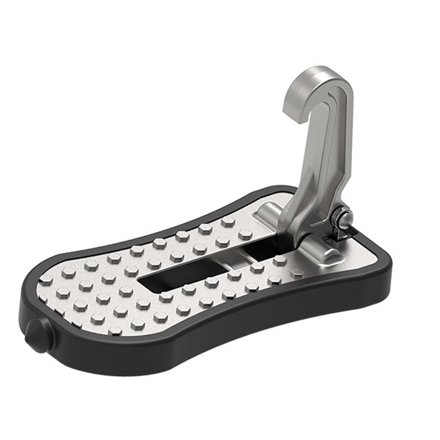 Riwesomey Pedal de puerta de coche Cerradura de puerta de coche universal Soporte de pie montado Escalada Pedal de aleación de aluminio Ventana automotriz Plata