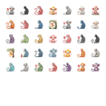 thumbnail image 4 of Cute Stickers Stationery Stickers Cartoon Kids Stickers Animal Stickers for Phones Laptops Suitcases, 4 of 5