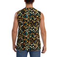 thumbnail image 4 of Balery Teal Leopard Camisetas sin mangas para hombre, absorbe la humedad y protege contra el mal olor.-3X-Large, 4 of 7
