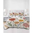 thumbnail image 2 of Full Size Quilt Bedding Set, Spring Floral Reversible Summer Quilt 3 Pieces, Elegant Pastoral Flowers Birds Rustic Lightweight Bedspreads Coverlets with 2 Pillow Shams for All Seasons, 2 of 5