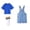 Z-Blue202, variant on JIAYUE Boys Girls Outfit Sets Crew Neck Short Sleeve Denim Overalls Shorts With Solid Color Top Toddler Kids Romper Jumpsuit For Graduation Performance Party Classic Children Clothes Suits