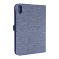 thumbnail image 7 of Case for iPad mini 6th Gen 8.3" 2021 / iPad mini 7th Gen (A17 Pro) 2024, Vintage Fabric PU Leather Folio Cover Soft TPU Inner Multiple Viewing Angles Stand with Card Slots Auto Sleep / Wake - Blue, 7 of 7