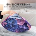 thumbnail image 4 of Yayeee Pillowcase Queen Size Set of 2 Satin Wrinkle Resistant Envelope Pillow Case, Vibrant Art Flowers, 4 of 8