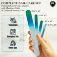 thumbnail image 6 of Alban Czech Glass Nail File Set with Manicure Stick & Vegan Leather Cosmetic Case (Green-Blue Nail Files, Light Blue Manicure Stick & Cosmetic Case), 6 of 7