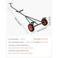 thumbnail image 6 of KFFKFF Marine Trailer Trolley, Carrying Capacity of 420lbs, Constructed from Carbon Steel with Variable Length, Equipped with 15.7 in Air-Filled Tires and Anti-Slip Support Stand, 6 of 9
