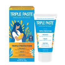 Triple Paste Diaper Rash Cream, Hypoallergenic Medicated Ointment for Babies, 2 oz