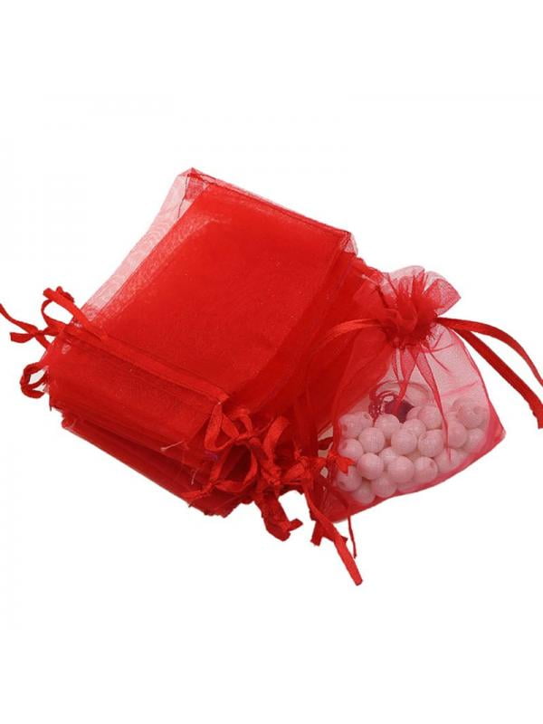 Taykoo 100pcs Organza Gift Bags Jewelry Drawstring Bags ...