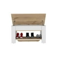thumbnail image 3 of We Have Furniture Storage Table Polgon, Extendable Table Shelf, Light Oak / White Finish, 3 of 6