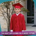 thumbnail image 6 of Endea Graduation Shiny Red Graduation Cap and Gown for Pre-school, 6 of 7