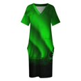 thumbnail image 3 of Vestido colgante Aurora Boreal con bolsillo para mujer, vestido de noche elegante para boda., 3 of 6