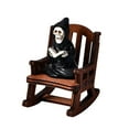 thumbnail image 2 of Ghostly Halloween Necessity Rocking Chair With Mysterious Spirit In Black Robes Resin Collectible, 2 of 7
