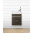 thumbnail image 2 of Cutler Kitchen and Bath Piccolo 18" Space Saver Wood Bathroom Vanity in Walnut, 2 of 6