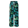 thumbnail image 4 of felwors Women's Floral Print Wide Leg Sweatpants – Soft Lounge Joggers with Drawstring Waist & Pockets, Casual Comfort Fit for Home, Travel & Everyday Wear（Green， S）, 4 of 8