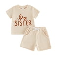 thumbnail image 2 of YOUYEDIAN Big Sister 2 Piece Sweatsuit Short Sleeve Crewneck T Shirt Top and Shorts Set, 2 of 5