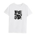 thumbnail image 3 of Camiseta para mujer de verano clásica ropa de calle trajes simples camiseta de cuello redondo para viajes S, 3 of 7