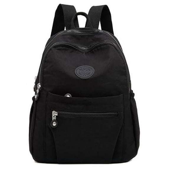 Pealwel - Mini mochila para mujer, mochilas pequeñas de nailon para mujer, mochilas de viaje antirrobo, Negro -, Pequeño, Mochila