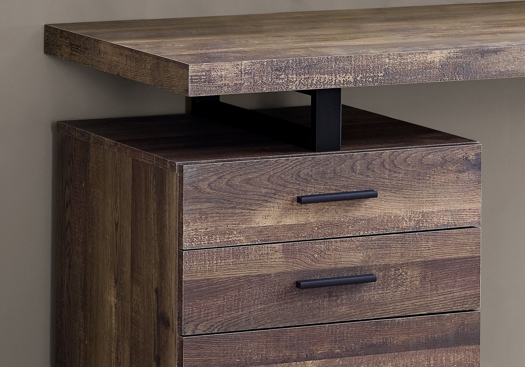 Monarch Specialties Computer Desk, Home Office, Laptop, Storage Drawers, 48"L, Work, Brown Laminate