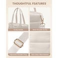 thumbnail image 4 of Lovevook Diaper Bag Tote,Fashion Mommy Tote Bag Work Travel Diaper Bag Fit up to 15.6inch Laptop Chic Puffer Fabric Soft & Comfortable, 4 of 8