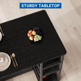 thumbnail image 4 of Counter Height Dining Table Set for 2 with 2 Upholstered Stools & Storage Shelves, for Small Space Kitchen & Apartment, 4 of 6