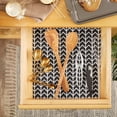 thumbnail image 3 of Black Herringbone Fabric Shelf Liner 12x10 (Set of 2), 3 of 4