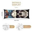thumbnail image 3 of Lsque Bow Flower Skull Body Pillow Case Cover,Ultra-Soft Microfiber Bed Pillow Cases 20x54 inches,Elegant Bedding,Breathable Durable Pillow Cover with Envelope Closure, 3 of 8