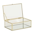 thumbnail image 5 of Lume Glass & Metal Frame Storage Box - Gold, 5 of 7