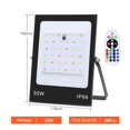 thumbnail image 2 of Ultra Thin RGB Led Floodlight Remote Control 30W 50W 100W 200W Reflector Spotlight IP66 For Outdoor Projector Lighting, 2 of 8