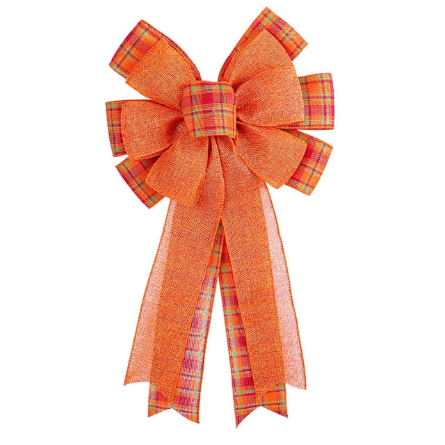 Corona de Acción de Gracias Macarena con lazo decorativo de otoño