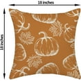 thumbnail image 2 of Fall Pillow Covers 18x18 Burnt Orange Cream Pumpkin Decor Throw Pillows Case for Couch Maple Leaves Autumn Harvest Thanksgiving Farmhouse Outdoor Decorative Cushion Cases for Sofa Bed Set of 2, 2 of 6