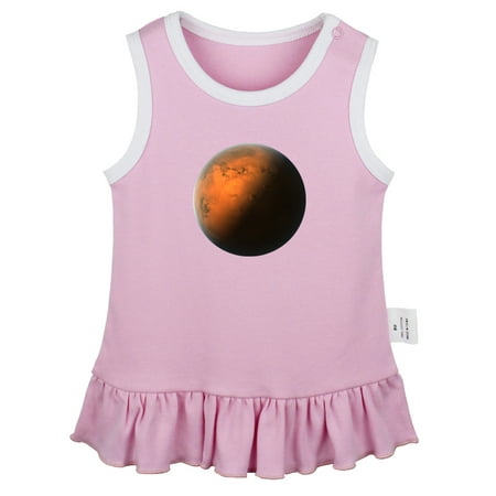 

Nature Mars Planet Pattern Dresses For Baby Newborn Babies Skirts Infant Princess Dress 0-24M Kids Graphic Clothes (Pink Sleeveless Dresses 6-12 Months)