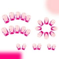 thumbnail image 4 of 24pcs Glossy French Styles White Flowers Full Covers False Nails Manicure For A Stylish And Elegant Look, 4 of 8
